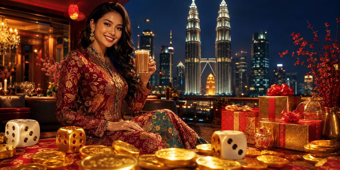 Suasana permainan dadu kasino di Kuala Lumpur bergaya batik Malaysia